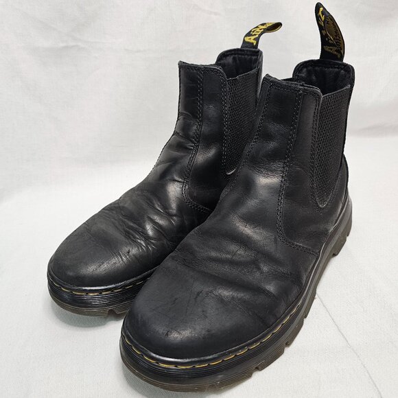 Doc Dr. Martens Air Wair Embury Leather Chelsea Boots Black Men 9 - Women 10 - Picture 4 of 14